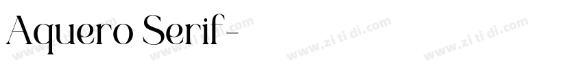 Aquero Serif字体转换